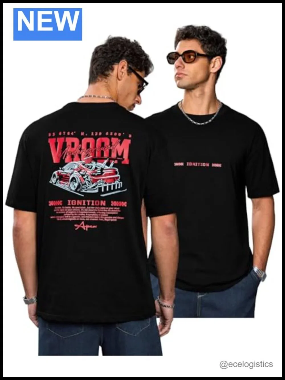 Men's Loose Fit Graphic T-Shirt Cotton Crewneck Short Sleeve Tee